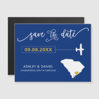 South Carolina Wedding Save the Date Card, Map