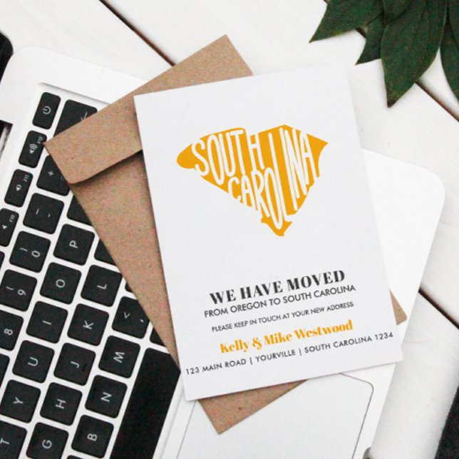 SOUTH CAROLINA We've moved New address New Home  P Postcard (Creator Uploaded)
