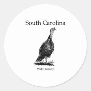 South Carolina (wild turkey) Classic Round Sticker
