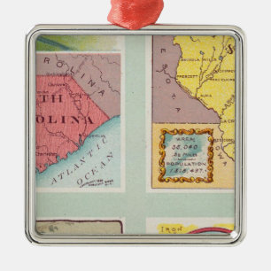 South Carolina, Wisconsin, Maine, Michigan Metal Tree Decoration