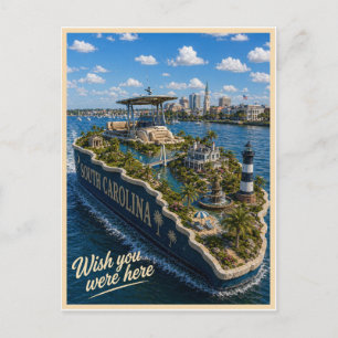 South Carolina   Wish You Were Here   State Series Postcard