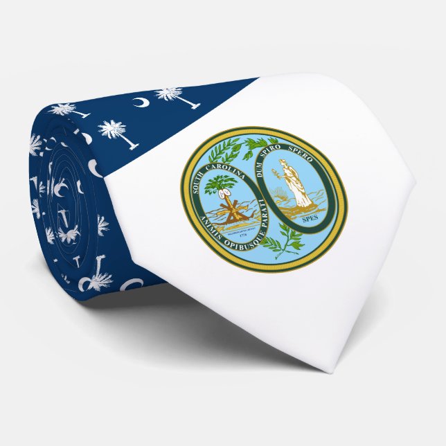 South Carolinian Flag & Seal, South Carolina Tie (Rolled)