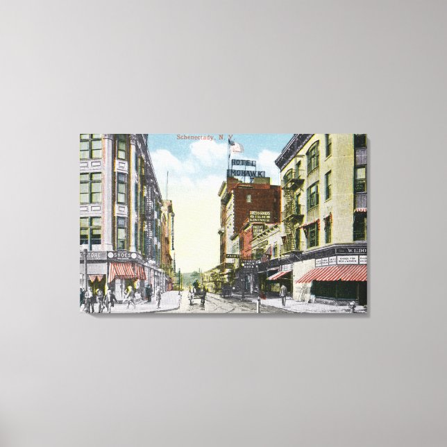 South Centre Street View of Hotel Mohawk Canvas Print (Front)
