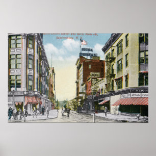 South Centre Street View of Hotel Mohawk Poster