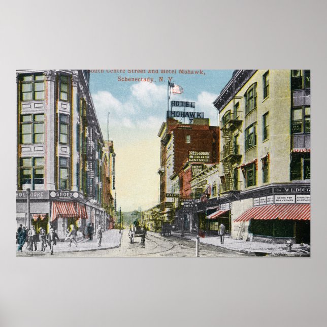 South Centre Street View of Hotel Mohawk Poster (Front)