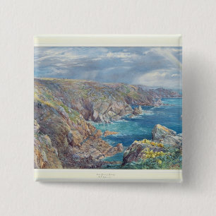 South Coast of Guernsey from the Cribiere, 1862 (w 15 Cm Square Badge
