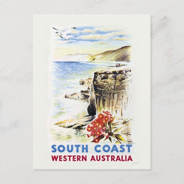 South Coast, Western Australia Vintage Poster 1940 Postcard (Front)