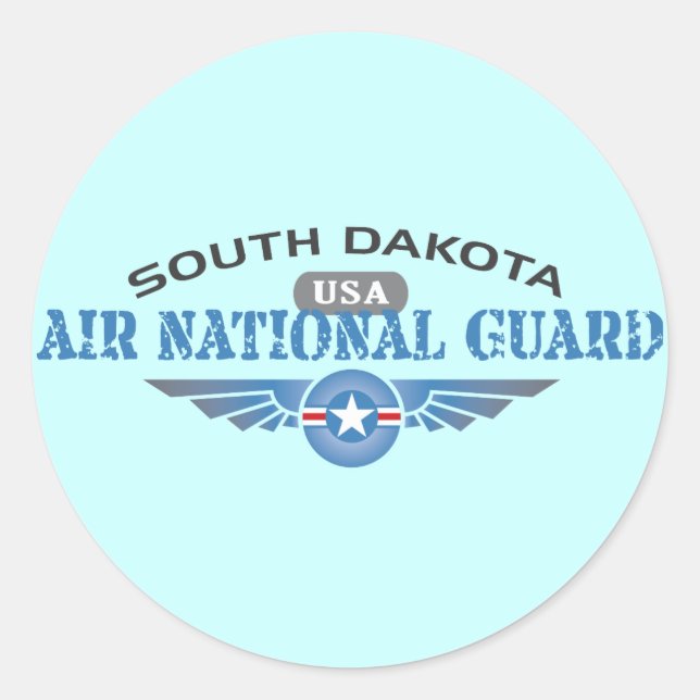 South Dakota Air National Guard Classic Round Sticker (Front)
