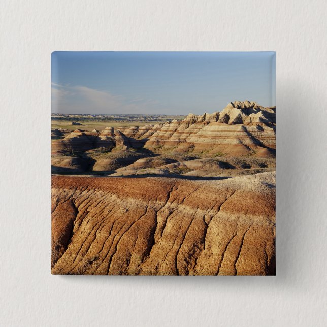 South Dakota, Badlands National Park, Badlands 15 Cm Square Badge (Front)