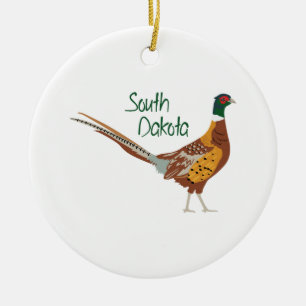 South Dakota Bird Ceramic Tree Decoration