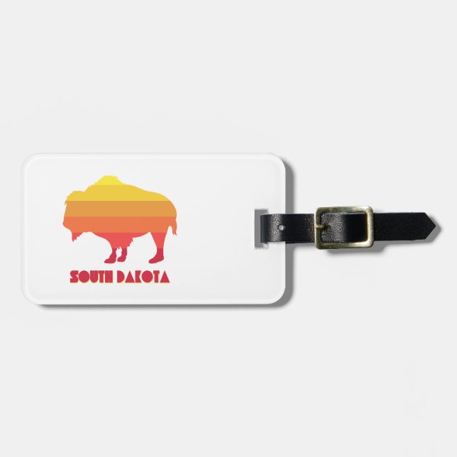 South Dakota Bison Luggage Tag (Front Horizontal)