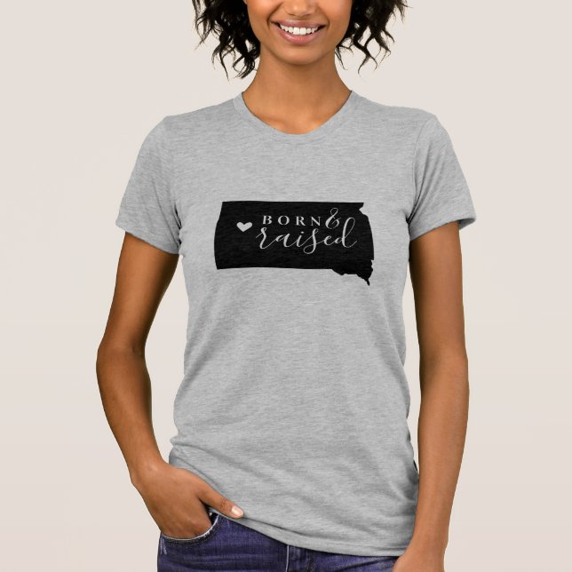 South Dakota Born and Raised State Tee (Front)