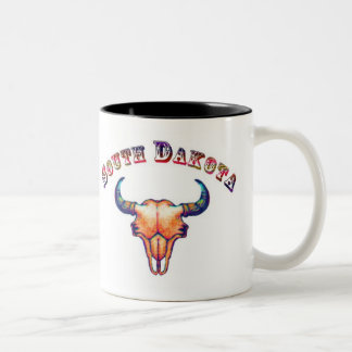 South Dakota Buffalo Skulls Two-Tone Coffee Mug