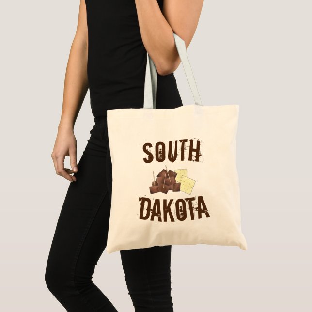 South Dakota Chislic Cubed Meat Crackers SD Foodie Tote Bag (Front (Product))