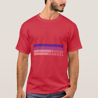 South Dakota Colorful Pink Purple 70s Style Retro  T-Shirt