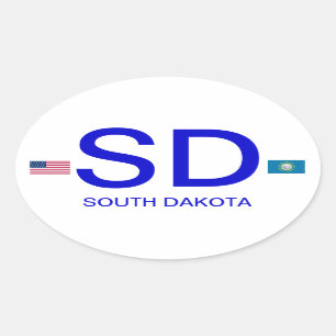 South Dakota* Euro-Style Bumper Sticker