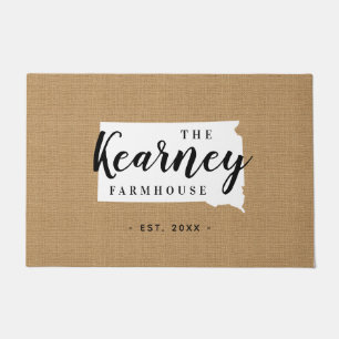 South Dakota Family Monogram State Doormat
