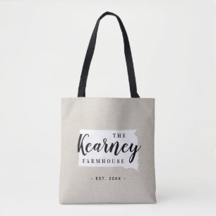 South Dakota Family Monogram State Tote Bag