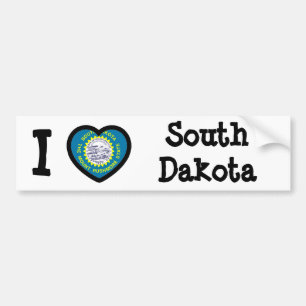 South Dakota Flag Bumper Sticker