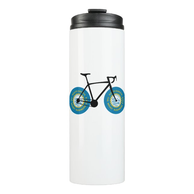 South Dakota Flag Cycling Thermal Tumbler (Front)
