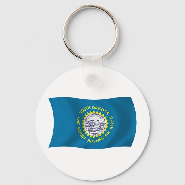 South Dakota Flag Keychain (Front)