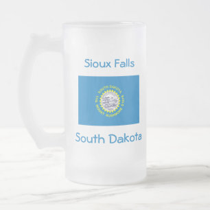 South Dakota Flag Map City Mug
