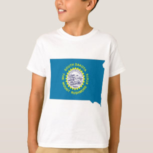 South Dakota Flag Map T-Shirt