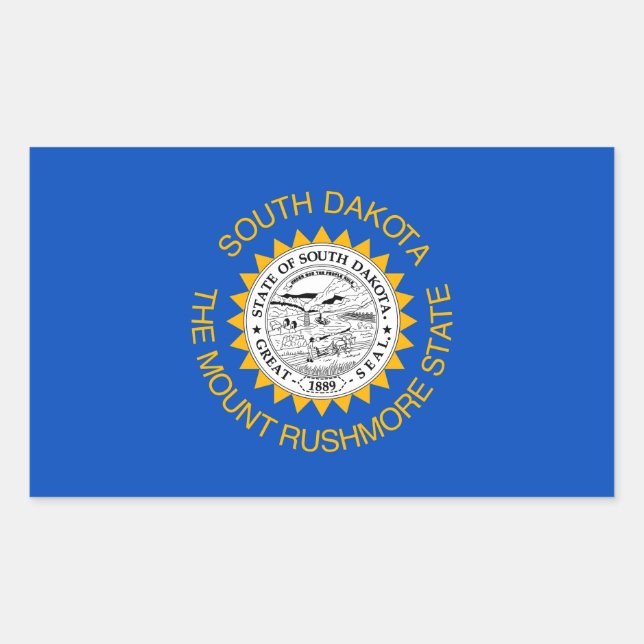 South Dakota Flag Rectangular Sticker (Front)