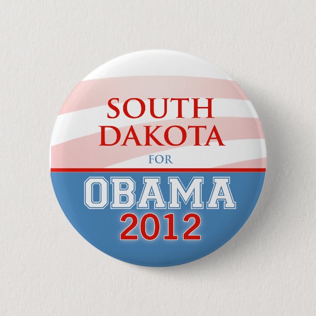 SOUTH DAKOTA for Obama 2012 6 Cm Round Badge (Front)