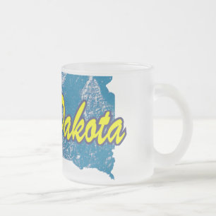 South Dakota Frosted Glass Coffee Mug