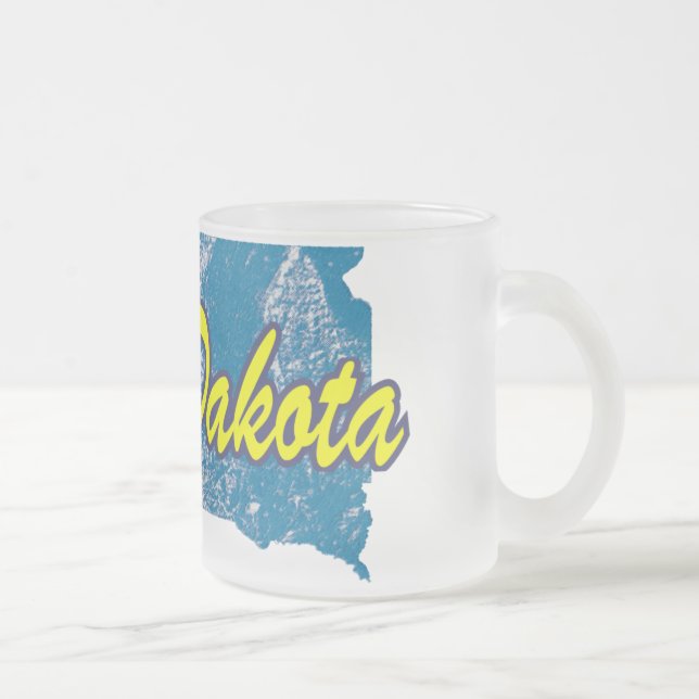 South Dakota Frosted Glass Coffee Mug (Right)