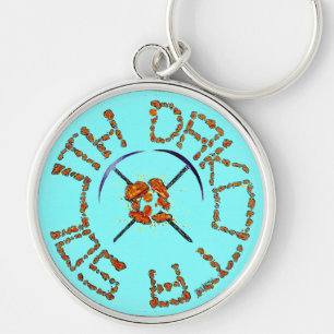 South Dakota Gold Panning Key Ring
