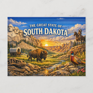 South Dakota Greetings Postcard
