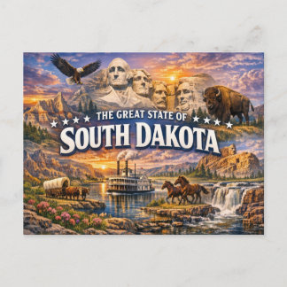 South Dakota Greetings Postcard