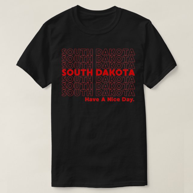 South Dakota Grocery Bag Thank You Funny State Gif T-Shirt (Design Front)