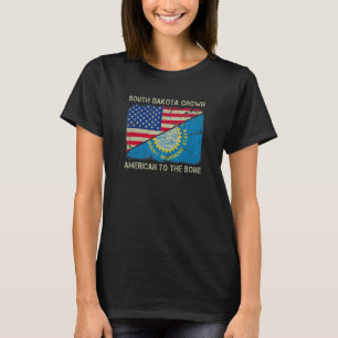 South Dakota Grown American To The Bone Home State T-Shirt