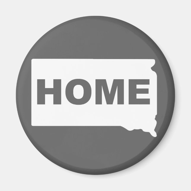 South Dakota Home Away From State Fridge Magnet (Front)