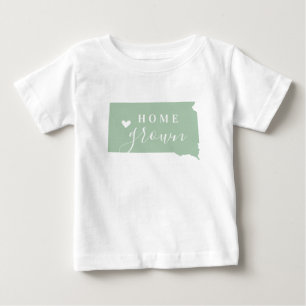 South Dakota Home Grown   Editable Colours State Baby T-Shirt