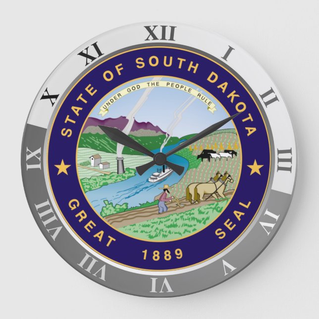 South Dakota Large Clock (Front)