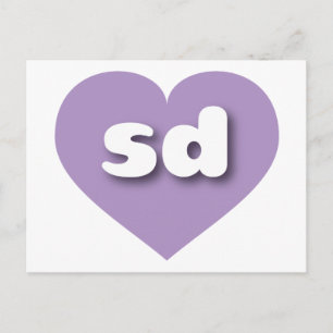 South Dakota lavender heart - I love sd Postcard