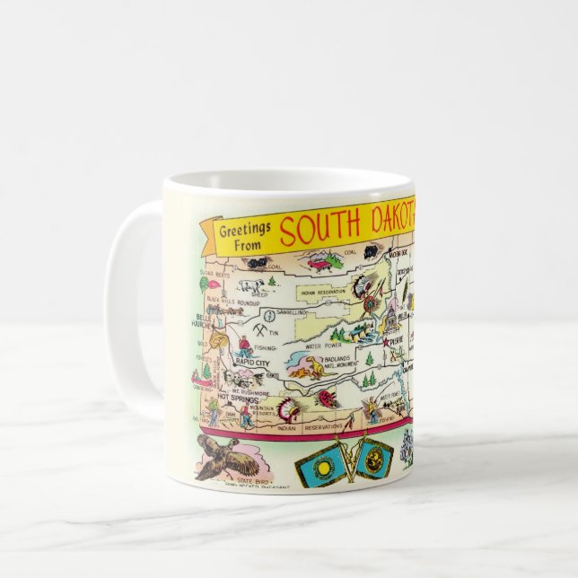 South Dakota Map Mug (Front Left)