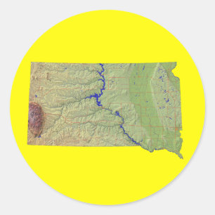 South Dakota Map Sticker