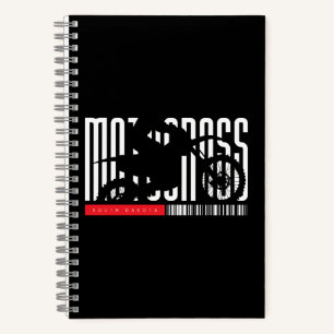 South Dakota Motocross Motorcycle Silhouette Notebook