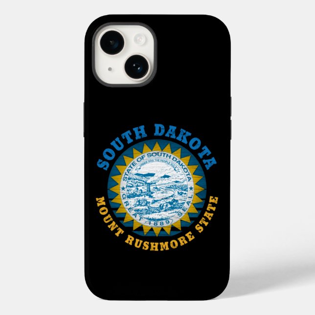 SOUTH DAKOTA MOUNT RUSHMORE STATE FLAG Case-Mate iPhone CASE (Back)