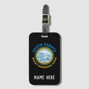 SOUTH DAKOTA MOUNT RUSHMORE STATE FLAG LUGGAGE TAG