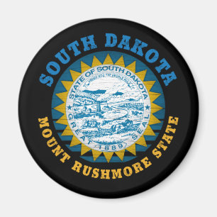 SOUTH DAKOTA MOUNT RUSHMORE STATE FLAG MAGNET