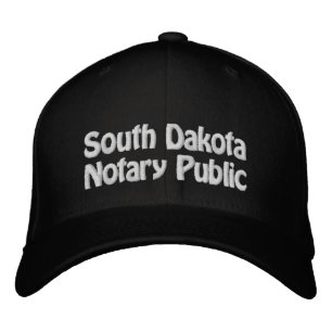 South Dakota Notary Embroidered Baseball Cap