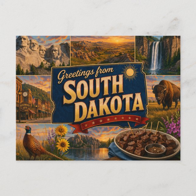 South Dakota Postcard (Front)