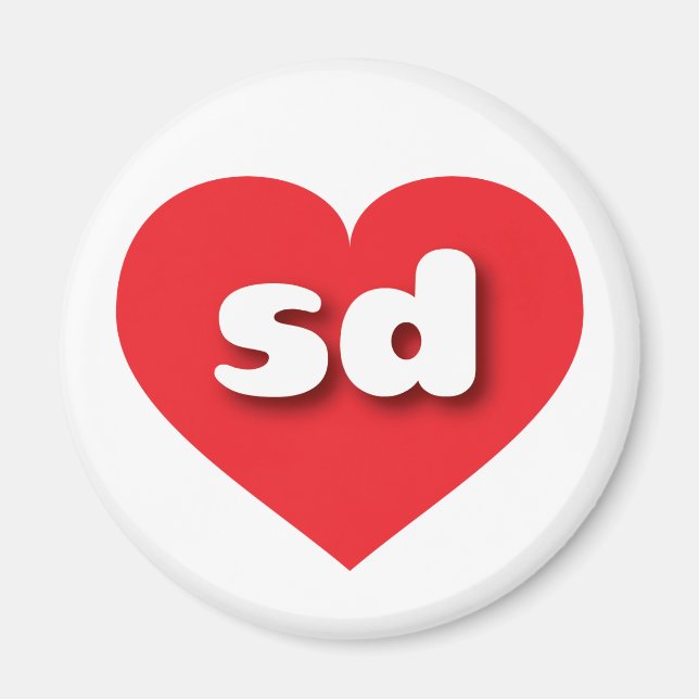 South Dakota red heart - I love sd Magnet (Front)
