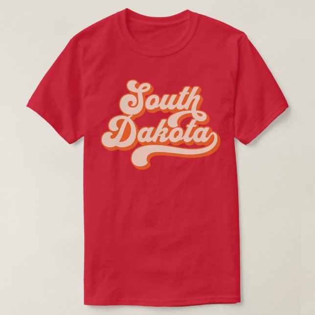 South Dakota Retro T-Shirt (Design Front)